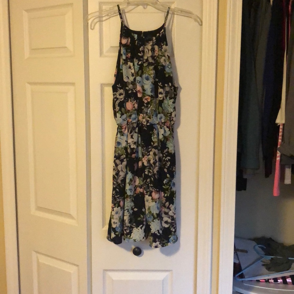 Floral print skater dress